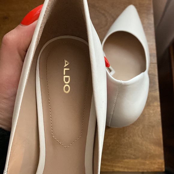 Aldo white leather stiletto heel - Picture 4 of 6